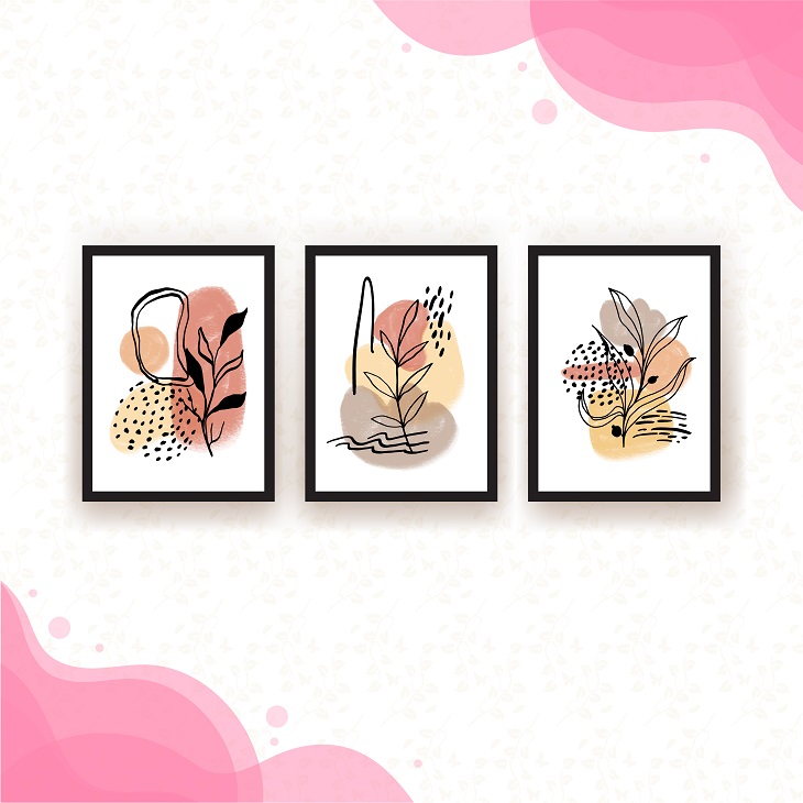 MyCuteStickons Framed Wall Art for Living Room