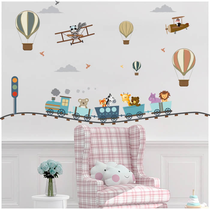 Vintage Train Wall Stickers for Kids Room | MyCuteStickons