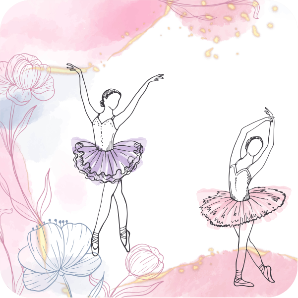 Floral ballerina Art Book