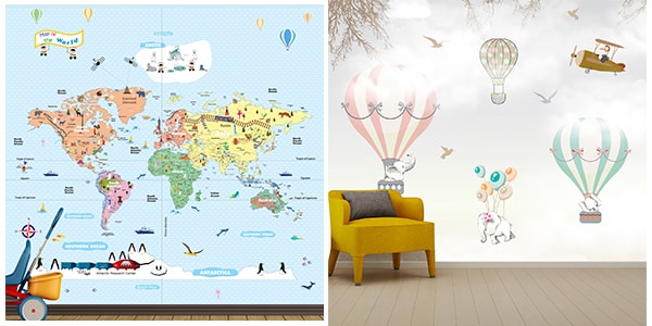World Map Kids Wallpaper 