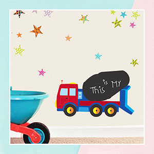 Dump Truck Chalk Wall Decals