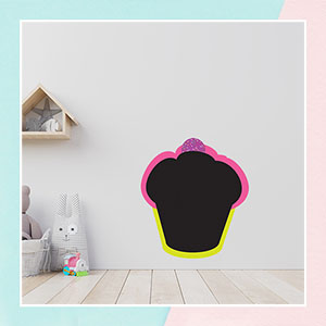 Cupcake Chalk Wall Decals for Kids Room