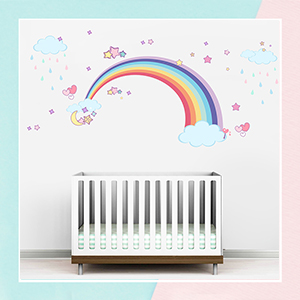 Rainbow & Clouds Wall Stickers for Kids