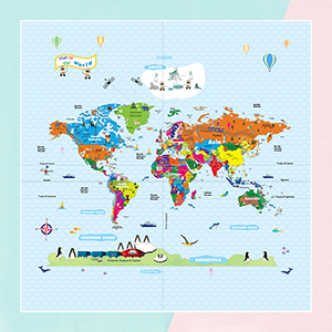 Standard World Map Wallpaper for Walls