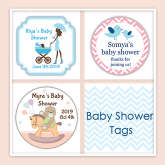 Cute Moon & Stars Bear Baby Shower Labels 30ct Personalized Return Address Labels 