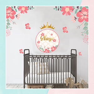 Floral Wall Name Sticker