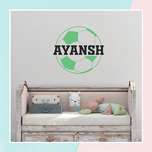 Football Wall Name Sticker