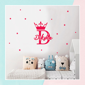 Princess Crown Wall Name Sticker