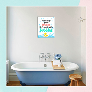 Wash Away the Trouble Bathroom Frames