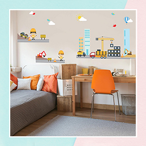 Construction Wall Stickers for Kids Room