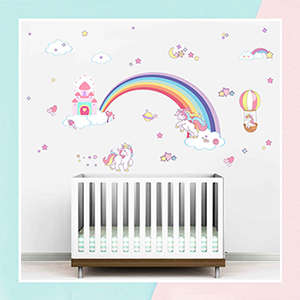 Magical Unicorn Wall Stickers for Baby Room
