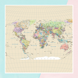 Neutral Sepia World Map Wallpaper