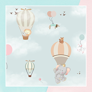 Flying Air Balloon Wallpaper For Walls