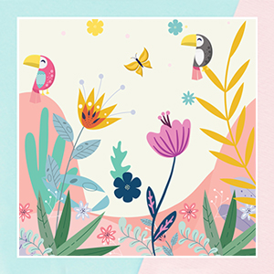 Tropical Birds Theme Wallpaper
