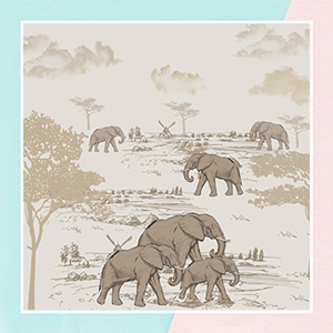 Illustration Elephant Theme Wallpaper