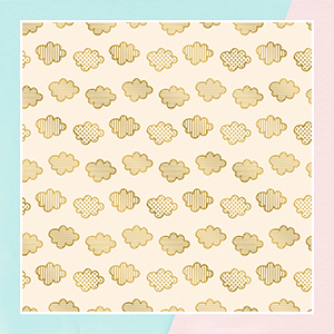 Beige Gold Cloud Pattern Wallpaper for kids