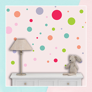 Multicolor Polka Dots Wall Sticker