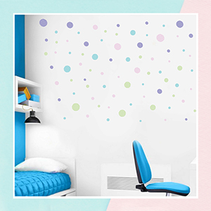 Pastel Polka Dots Wall Sticker for Kids