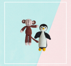 crochet_toy_monkey_penguin