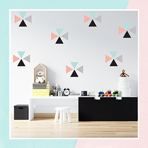 Pastel Triangle Wall Sticker for Kids Bedroom