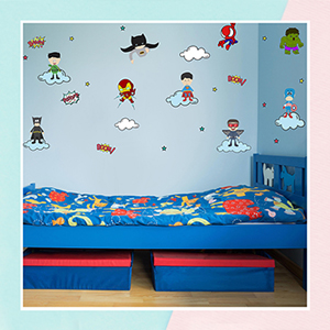 Super Heroes Wall Stickers for Boys Room