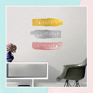 Believe Dream Shine Wall Decals for Kids