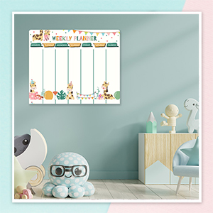 animals weekly planner for kids