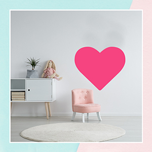 Heart Chalk Wall Decal for Kids