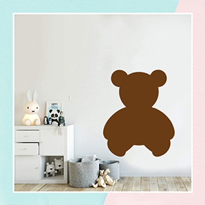 Teddy Bear Chalk Walls Decal for Kids