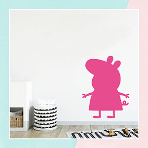 Peppa Pig Chalk Wall  Decal for Kids