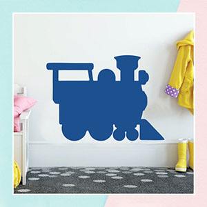 Train Chalk Wall Decal for Kids