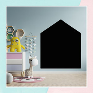 Hut Chalk Wall Decal for Kids