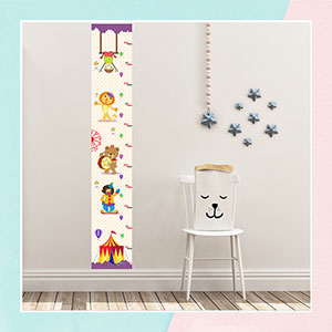 Circus Height Chart Wall Sticker