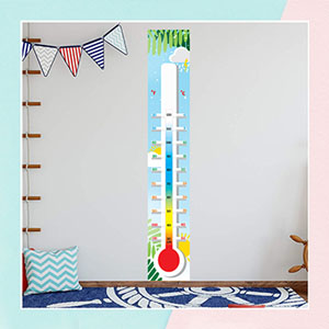Thermometer Height Chart Wall Sticker For Kids Room