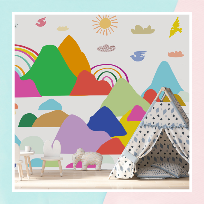 Colorful Mountains Theme Wallpaper
