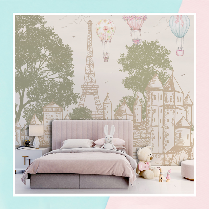 Vintage Paris Eiffel Tower Theme Wallpaper