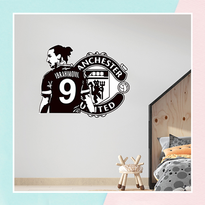 Zlatan Ibrahimovic Football Wall Sticker for Kids Room