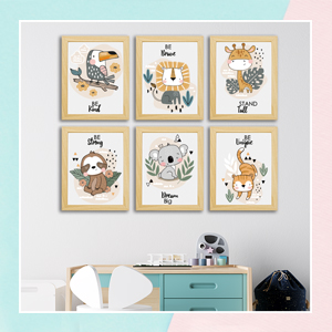 Cute Animals Framed Wall Art