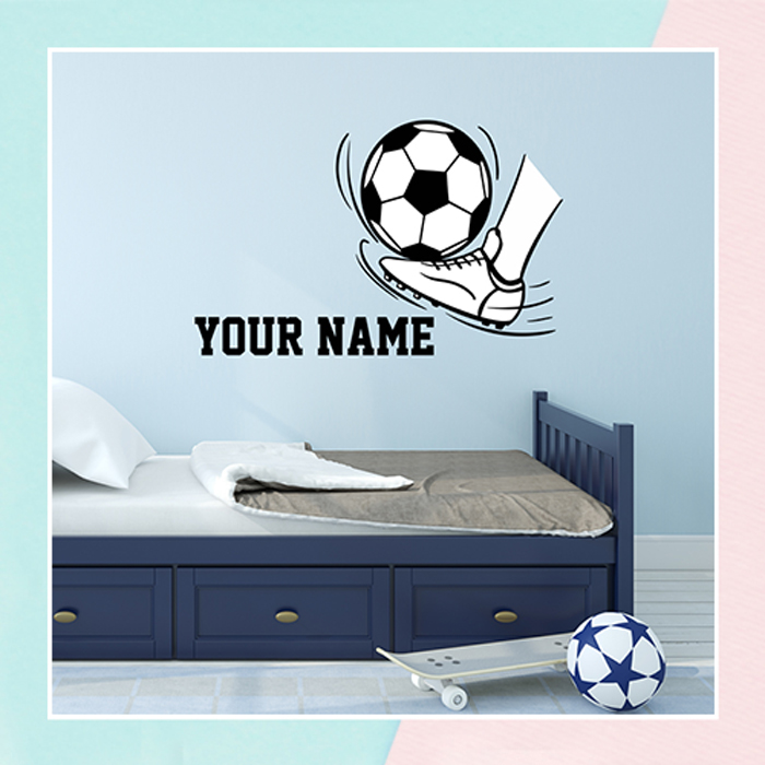 Soccer Ball with Your Name Wall Sticker