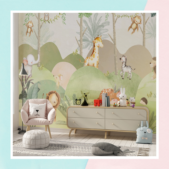 Forest Animals Wallpaper for Kids Room