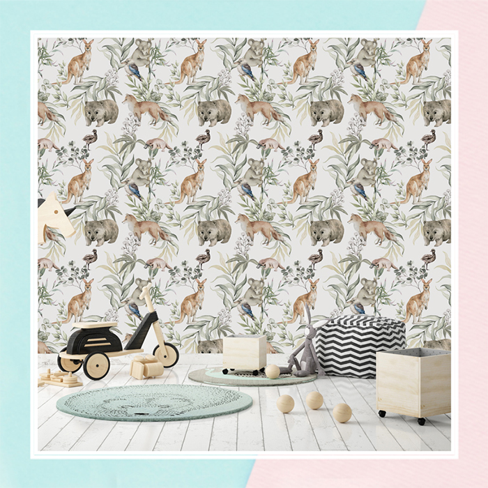 Australia Animal Pattern Wallpaper