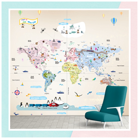 world map wallpaper in India 