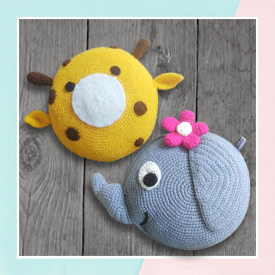 Crochet Animal Nursery Cushions